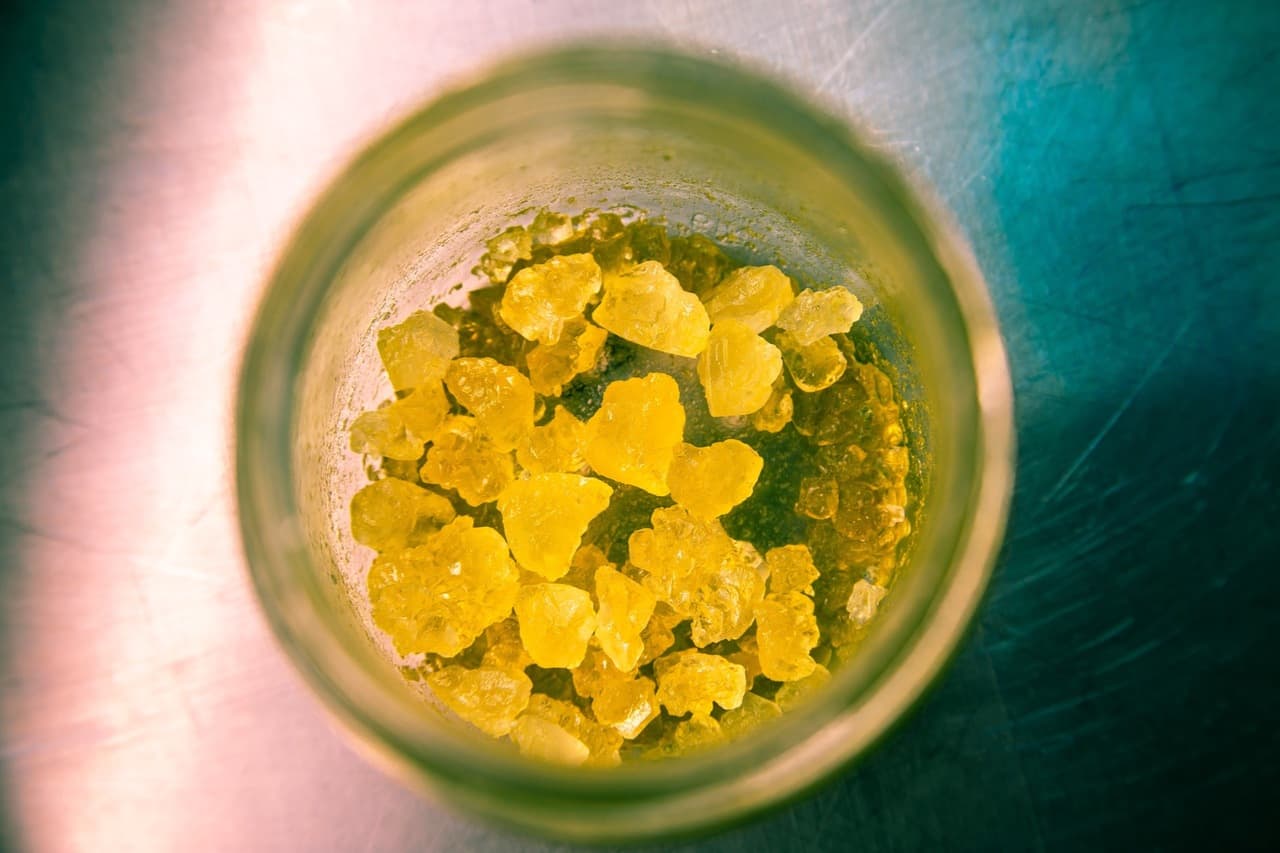 cannabis concentrate in a jar